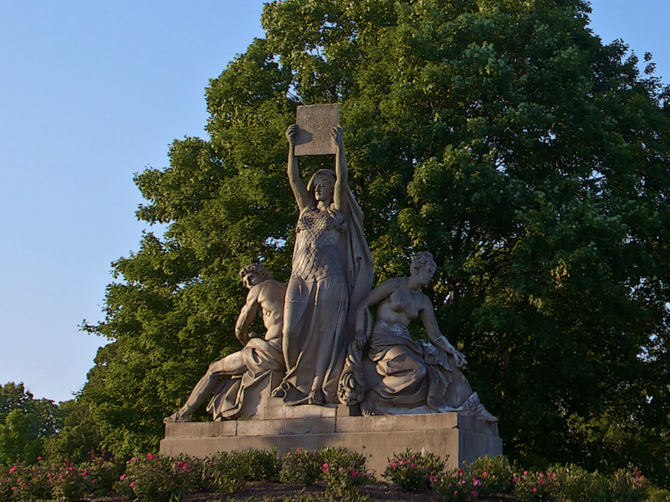 Law, Prosperity, and Power Statue