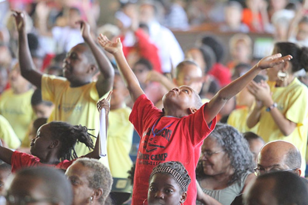 Children at the Black Violins YPCS event at the Mann