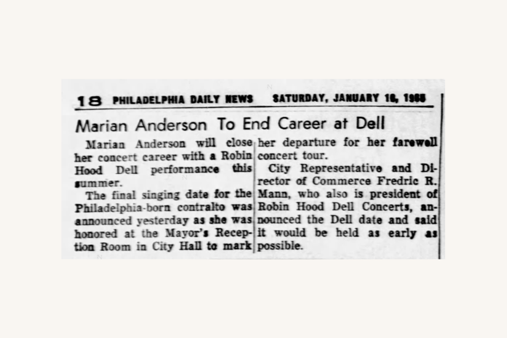 Marian Anderson Final Concert