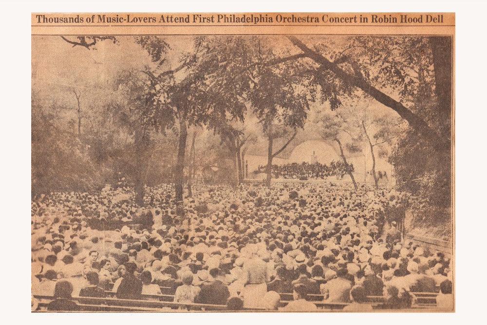 Inaugural Robin Hood Dell Concert audience