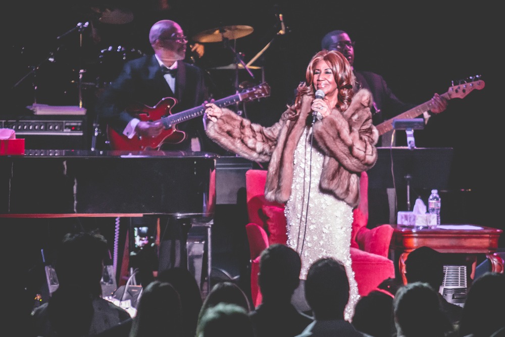 Aretha Franklin performing at the Mann Center on August 26, 2017