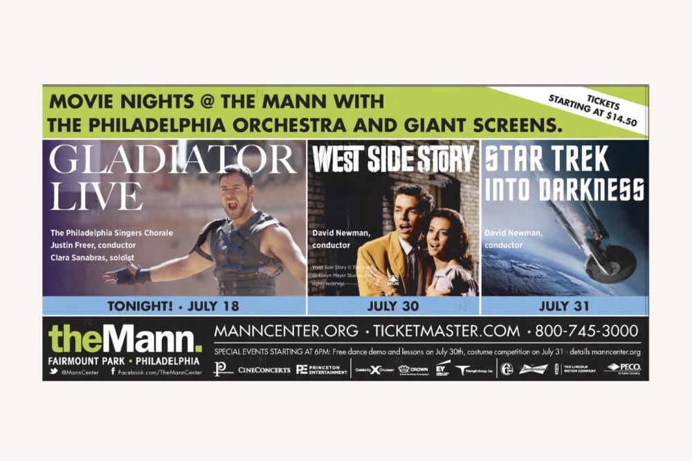 Movies @ the Mann 2014 Advertisement