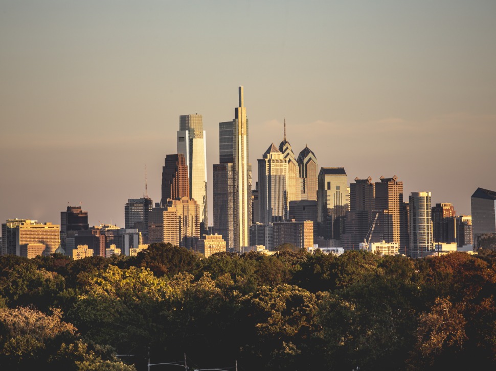 Philadelphia Skyline View from the Mann Center