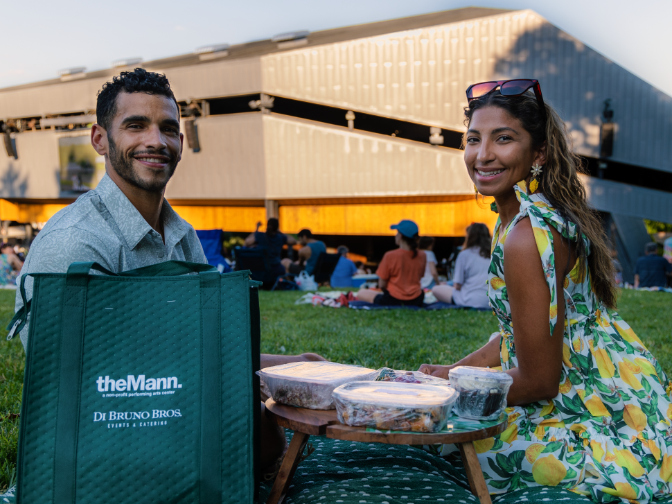 Patrons with Picnic Basket