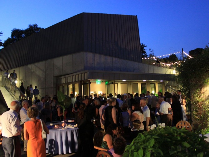The Mann's donor terrace at night