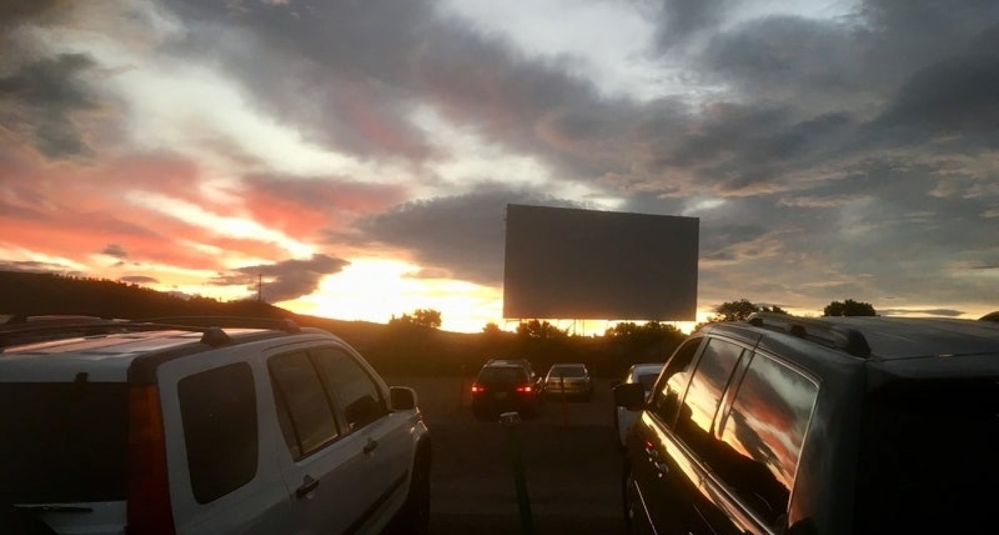 Drive-in at sunset