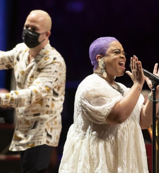 Vocalist Laurin Talese and Philadelphia Orchestra music director Yannick Nézet-Seguin