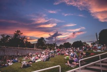 Picnic on the lawn at the Mann